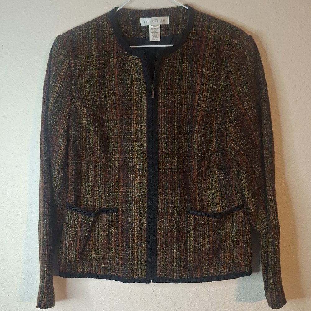 Pursuits, Ltd Brown Tailored Blazer